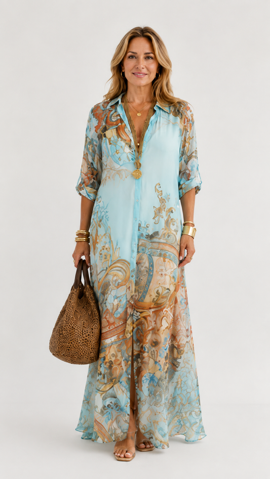 Lorna | Robe Chemise Méditerranéenne