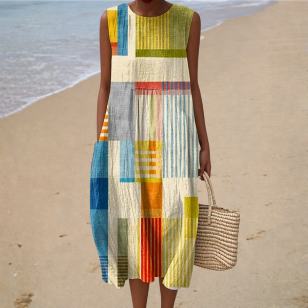 Madeleine | Robe Midi Graphique