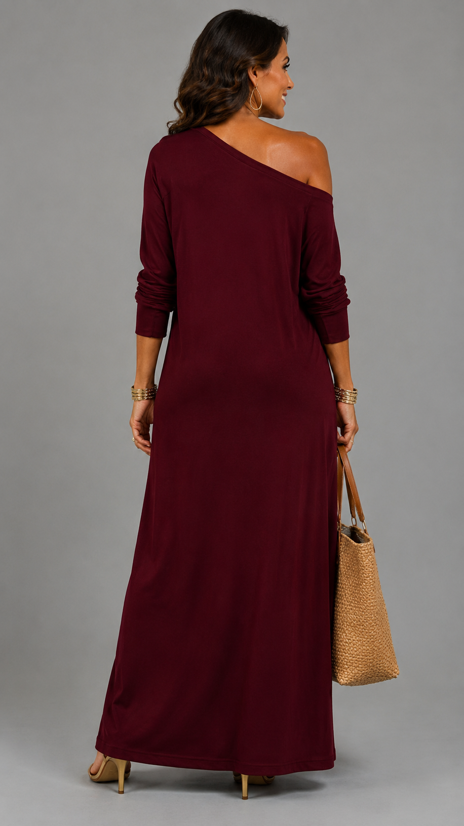 Asterelle | Robe Midi Élégante avec Fente Latérale