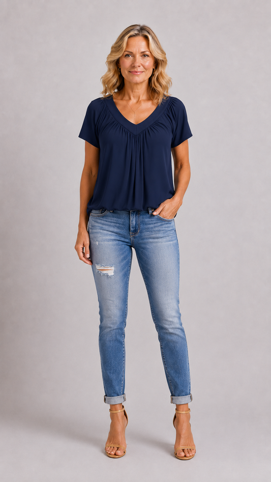 KENNEDY | Top Casual Col en V