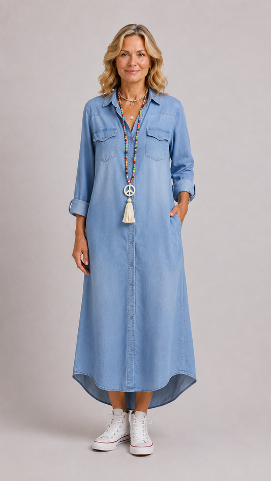 Adeline | Robe Chemise en Jean